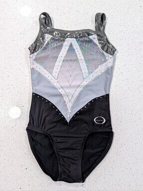 COMPETITION TEAM Ozone gymnastics Leotard Extra Small Silver Mystique SEQUINS
